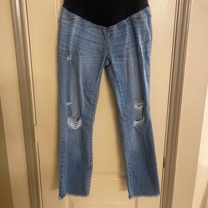 Isabel maternity distressed jean capris